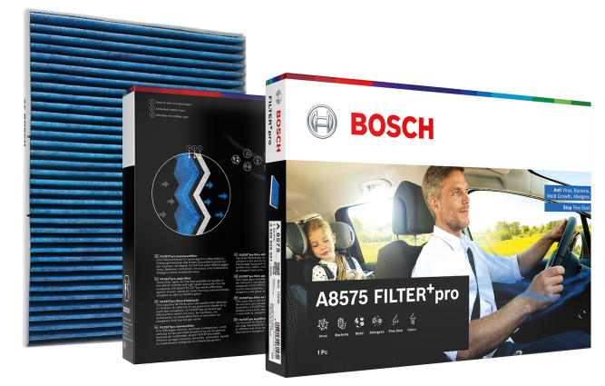 Filtri aria abitacolo Bosch Filter+pro – efficaci anche contro i virus e la formazione di muffe